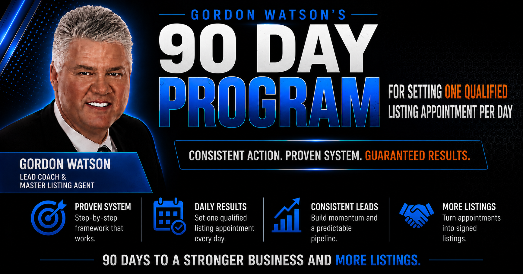 Gordon Watson's 90 Day Program for setting one qualified listing appointment per day